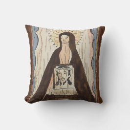 Saint Veronica Jesus konfrontiert Vintage Kunstmal Kissen