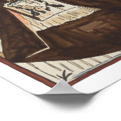 Saint Veronica Jesus konfrontiert Vintage Kunstmal Poster (Ecke)