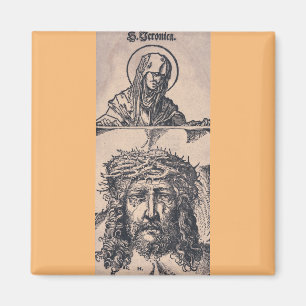 Saint Veronica mit dem Vernicle von Hans Burgmair Magnet