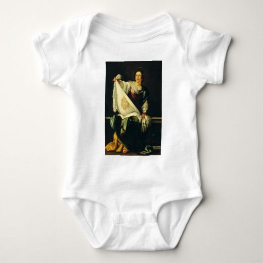Saint Veronica von Bernardo Strozzi Baby Strampler (Vorderseite)