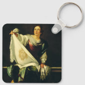 Saint Veronica von Bernardo Strozzi Schlüsselanhänger (Rückseite)