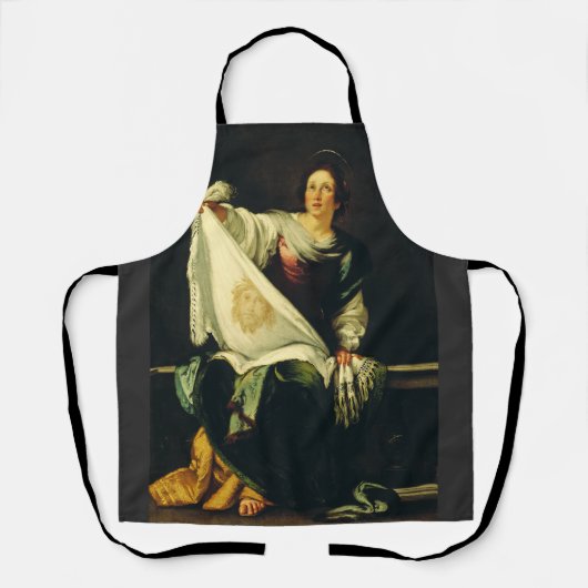 Saint Veronica von Bernardo Strozzi Schürze (Vorderseite)
