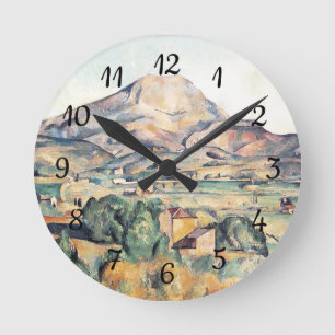 Saint-Victoire Barnes Mountain Paul Cezanne   Runde Wanduhr