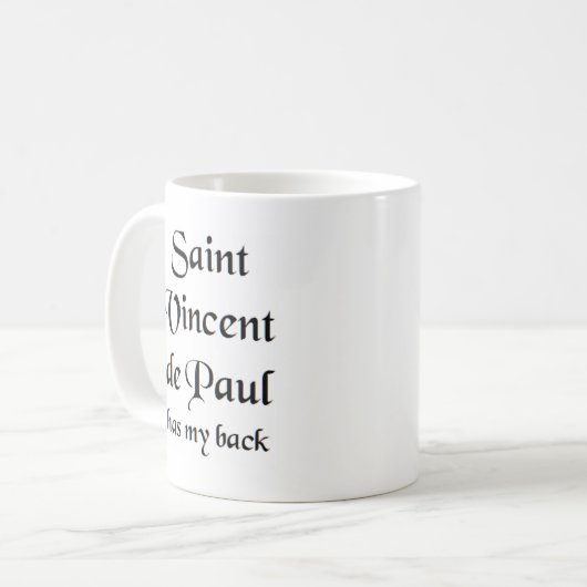 Saint vincent de paul kaffeetasse (Vorderseite Links)