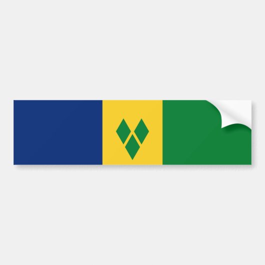 Saint Vincent Flag Autoaufkleber (Vorne)