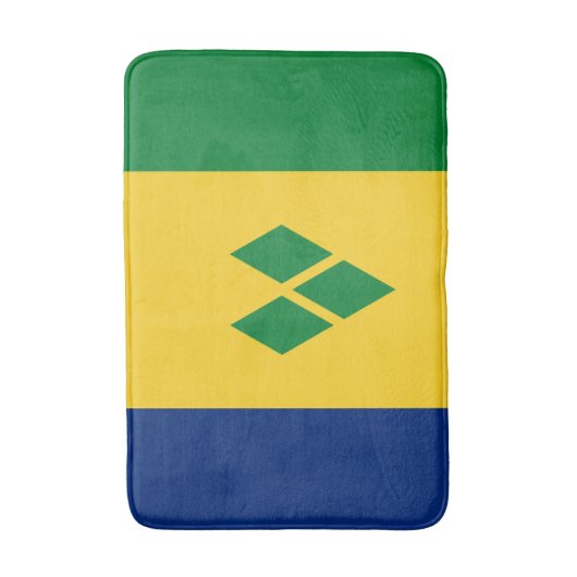 Saint Vincent Flag Badematte (Vorderseite Vertikal)