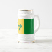 Saint Vincent Flag Bierglas (VorderseiteRechts)