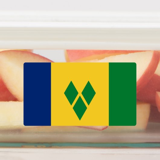 Saint Vincent Flag Etiketten (Befestigt)