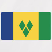 Saint Vincent Flag Etiketten (Design 2)