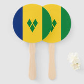 Saint Vincent Flag Fächer (Vorne und Hinten)