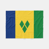 Saint Vincent Flag Fleecedecke (Vorderseite (Horizontal))