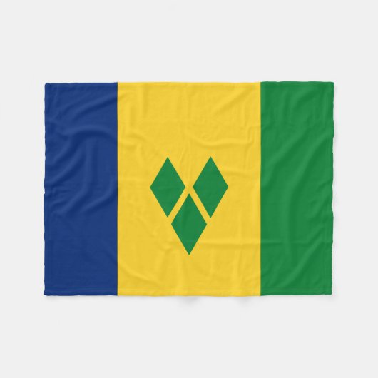 Saint Vincent Flag Fleecedecke (Vorderseite (Horizontal))