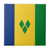 Saint Vincent Flag Fliese (Vorderseite)