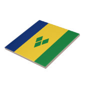 Saint Vincent Flag Fliese (Seite)
