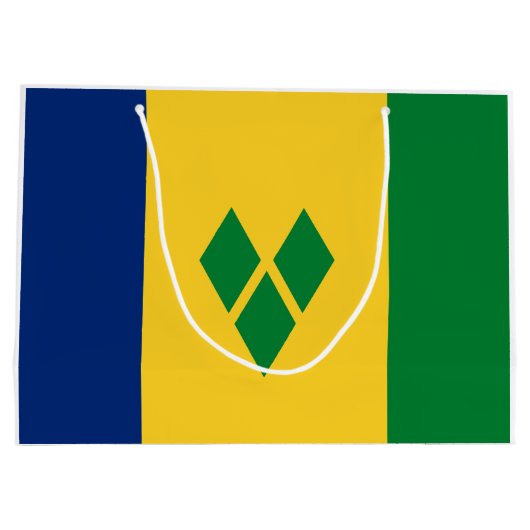 Saint Vincent Flag Große Geschenktüte (Rückseite)