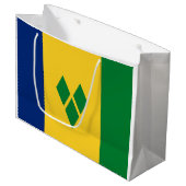 Saint Vincent Flag Große Geschenktüte (Vorderseite Schrägansicht)
