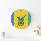 Saint Vincent Flag Große Wanduhr (Zuhause)