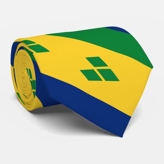 Saint Vincent Flag Krawatte (Gerollt)