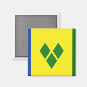 Saint Vincent Flag Magnet (Vorderseite/Rückseite)