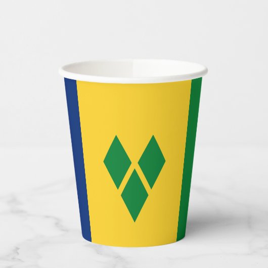 Saint Vincent Flag Pappbecher (Links)