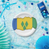 Saint Vincent Flag Pappteller (Party)