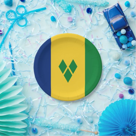 Saint Vincent Flag Pappteller (Party)