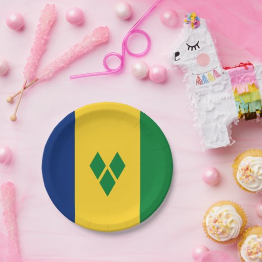 Saint Vincent Flag Pappteller (Party)