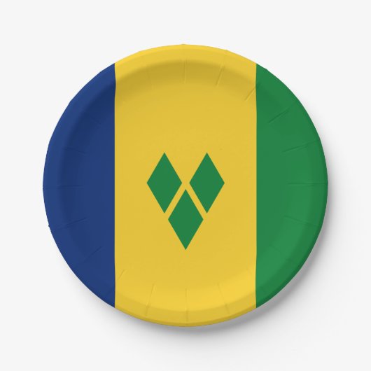 Saint Vincent Flag Pappteller (Vorderseite)