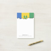 Saint Vincent Flag Post-it Klebezettel (Auf Schreibtisch)