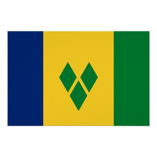 Saint Vincent Flag Poster (Vorderseite)