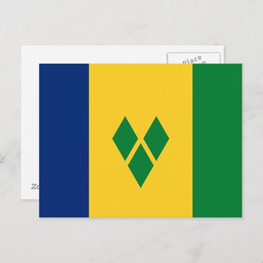 Saint Vincent Flag Postkarte (Vorne/Hinten)