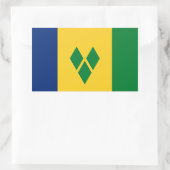 Saint Vincent Flag Rechteckiger Aufkleber (Tasche)