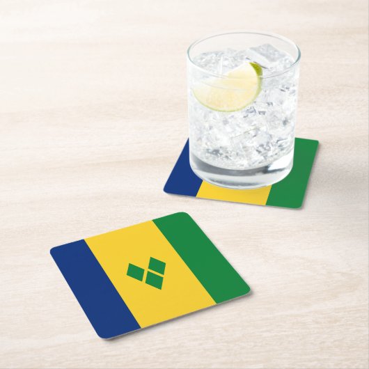 Saint Vincent Flag Rechteckiger Pappuntersetzer (Vor Ort)