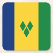 Saint Vincent Flag Rechteckiger Pappuntersetzer (Vorderseite)