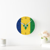 Saint Vincent Flag Runde Wanduhr (Zuhause)