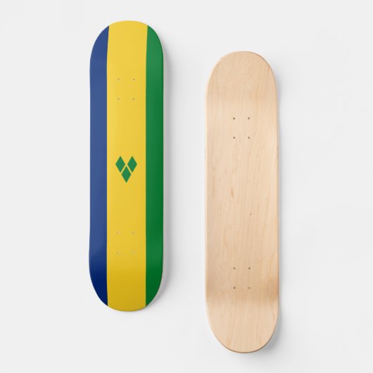 Saint Vincent Flag Skateboard (Vorderseite)