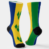Saint Vincent Flag Socken (Gewinkelt)