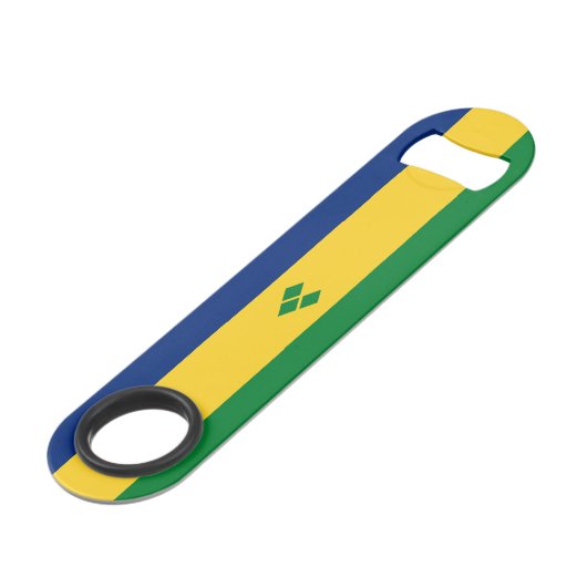 Saint Vincent Flag Speed Flaschenöffner (Vorderseite Schrägansicht)