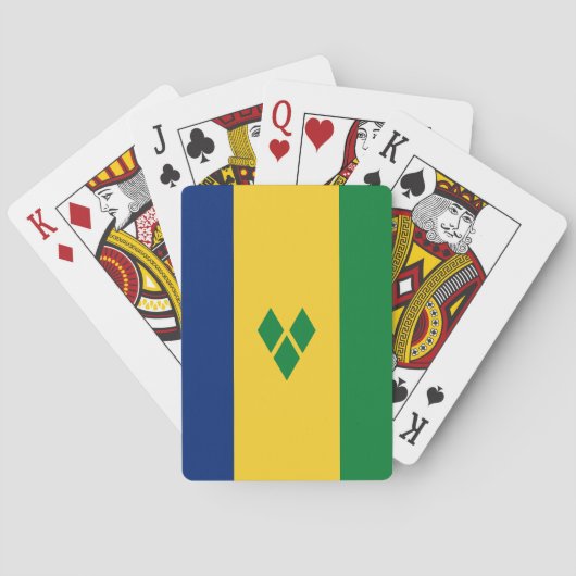 Saint Vincent Flag Spielkarten (Rückseite)