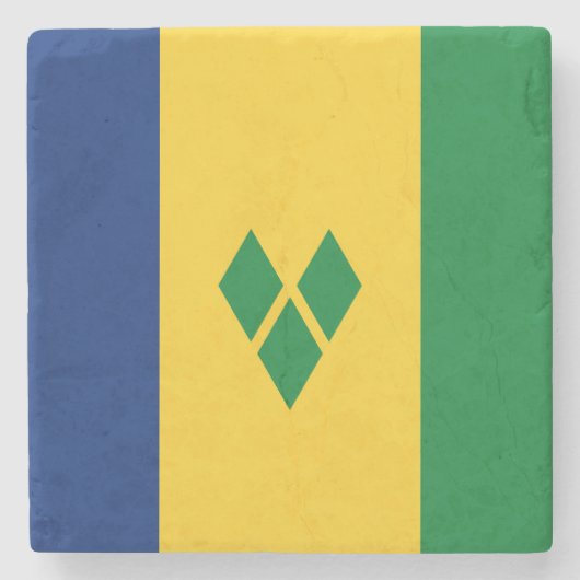 Saint Vincent Flag Steinuntersetzer (Vorderseite)