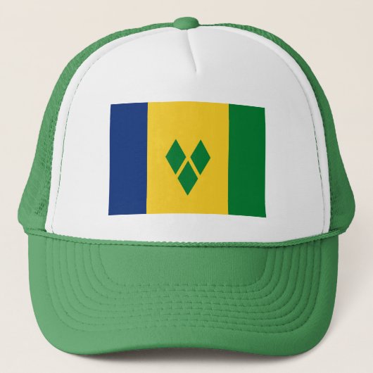 Saint Vincent Flag Truckerkappe (Vorderseite)