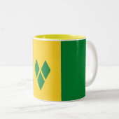 Saint Vincent Flag Zweifarbige Tasse (VorderseiteRechts)