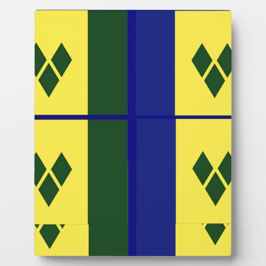 Saint-Vincent-Flagge Fotoplatte (Vorderseite)