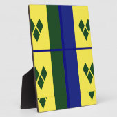 Saint-Vincent-Flagge Fotoplatte (Seite)