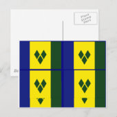 Saint-Vincent-Flagge Postkarte (Vorne/Hinten)