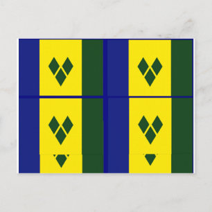 Saint-Vincent-Flagge Postkarte
