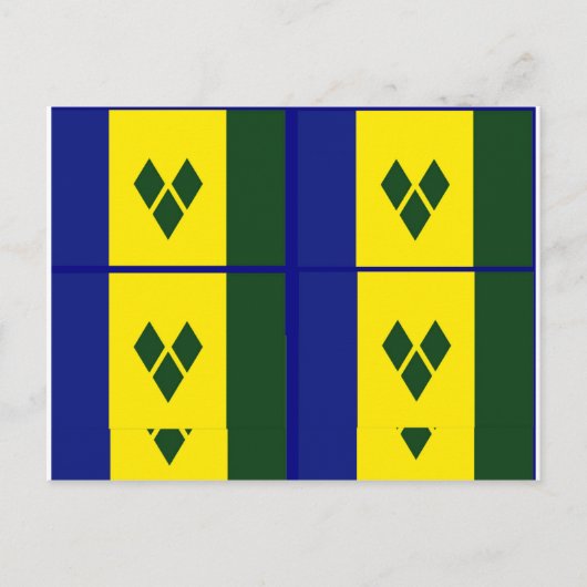Saint-Vincent-Flagge Postkarte (Vorderseite)