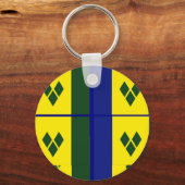 Saint-Vincent-Flagge Schlüsselanhänger (Vorderseite)