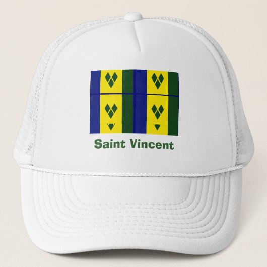 Saint-Vincent-Flagge Truckerkappe (Vorderseite)
