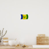 Saint Vincent Grenadines Flag Poster drucken (Küche)